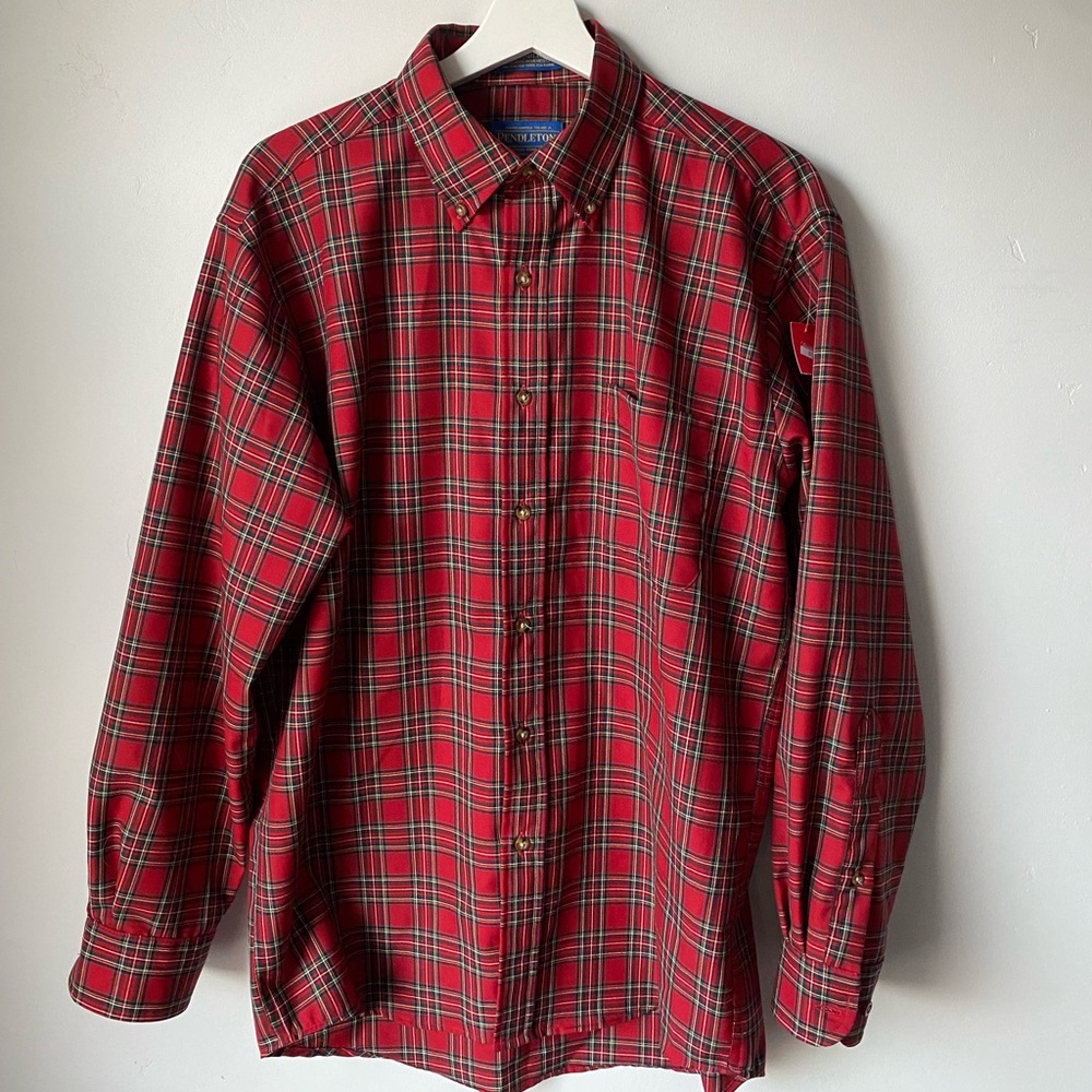Pendleton Red Flannel Size Medium - image 1